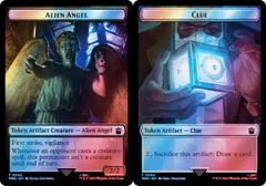 Alien Angel (0043) // Clue (0054) Double-Sided Token - Surge Foil